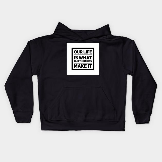 Stoic Philosophy Kids Hoodie by PUTTJATTDA